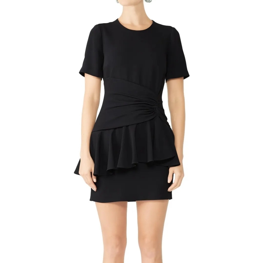 Cinq a Sept Black Peplum dress